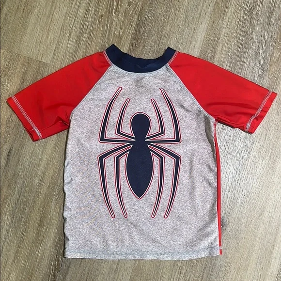 Red and Gray Spider Graphic rash guard - small - Picture 1 of 2